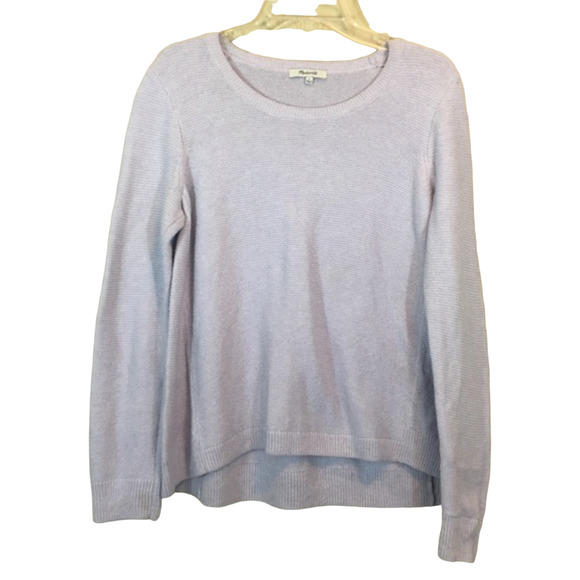 Madewell Sweaters - Madewell Womens Sweater Size Large Lavender Cotton Blend Knit Pullover